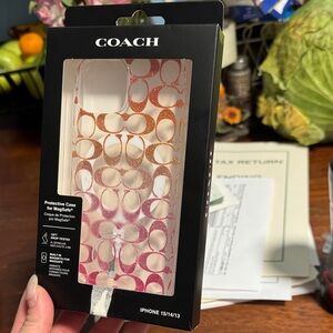 Coach iPhone Case - Pink and Orange Pattern